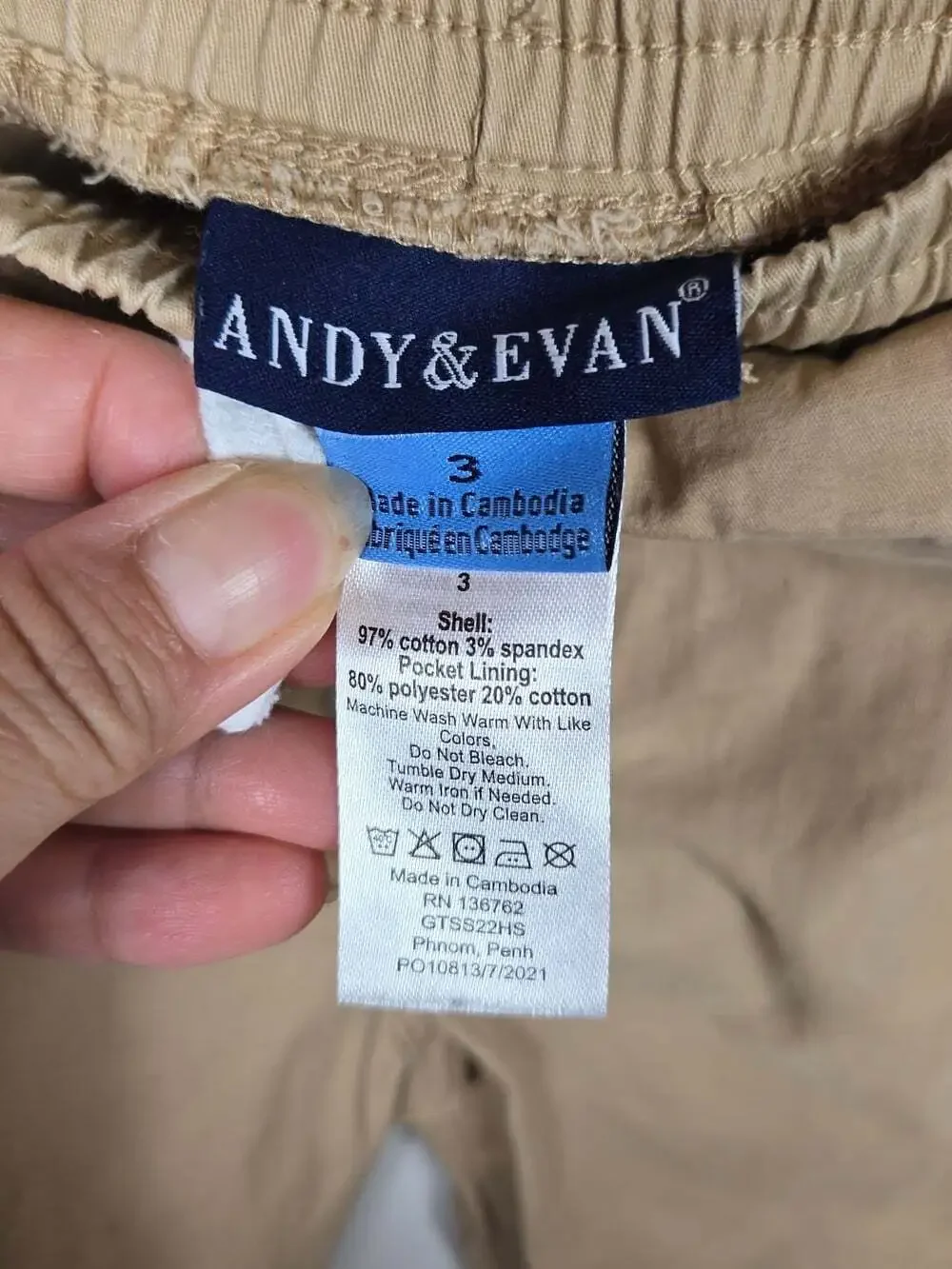 Andy & Evan Boys Blue Nautical Cardigan & Khaki Jogger Pants Set Size 3
